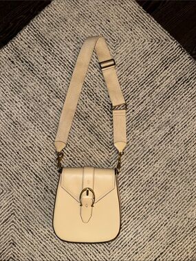 Everyday Buckle Crossbody Bag in Beige